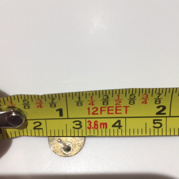 Handmade Brushed Gold Earrings - Picture 5 of 5